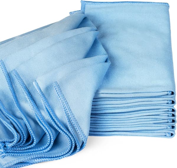 Mikrokuituliinat lasinpuhdistukseen - 8 kpl (30*30 cm) - Raidattomat