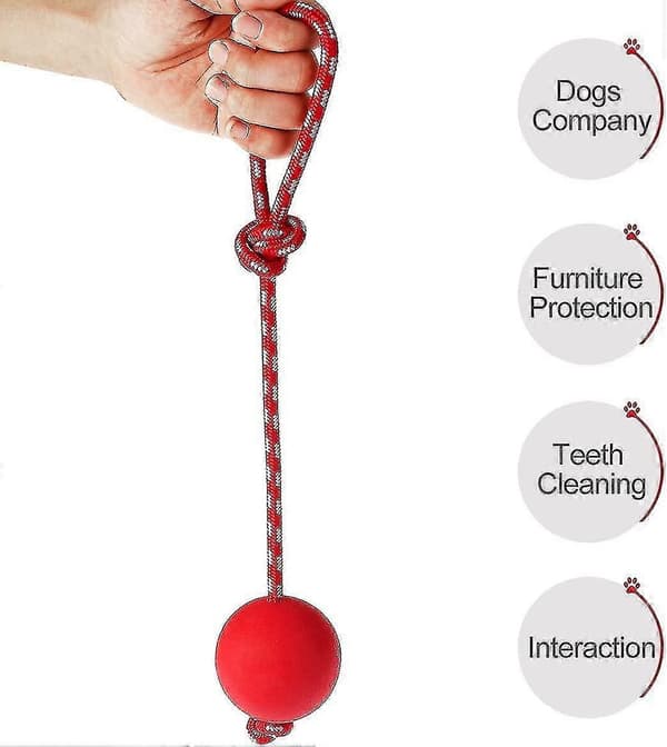 Repball Hundleke, 3 Deler Katte Tyggleker, Gummiball Rep Hundleker
