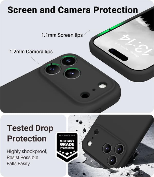Slankt Magsafe-kompatibelt cover til iPhone 17 Pro Max - Stødsikkert Sort[JUN] iPhone 17 Pro Max sort noir iPhone 17 Pro Max