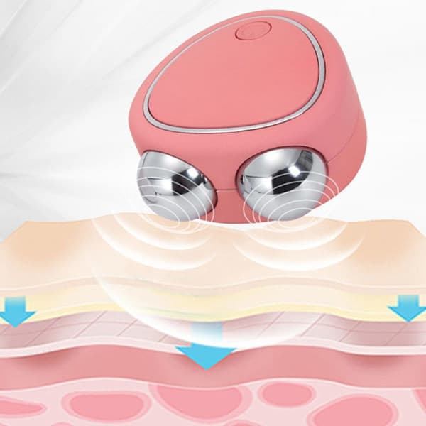 Ansigtsmassager Ansigtsløftende Mikrostrøm Roller lyserød pink