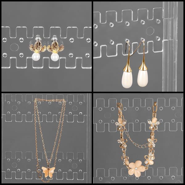 Transparent Square 240-Hole Foldable Acrylic Earring Display