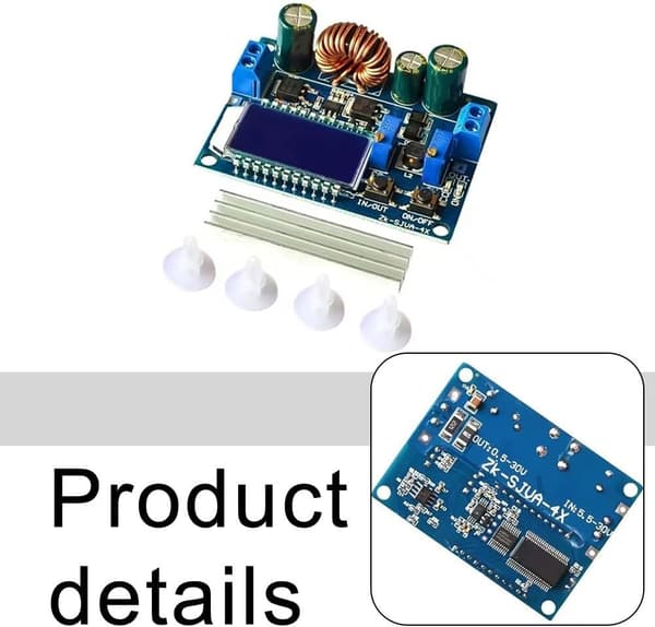 Buck-Boost Input, Output, Step-Up Justerbar Konverteringsmodul LCD Voltmeter Ammeter, 5.5-30V 0.5-30V 35W Strøm, Step-Down Spændingsregulator til Industriel