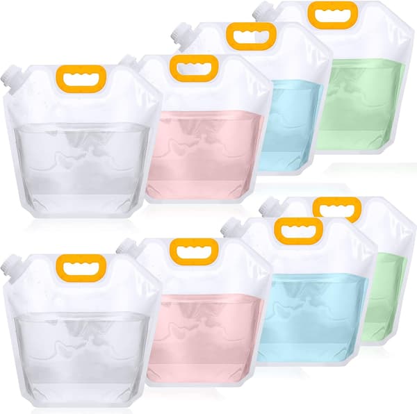 8-pakning 1,3-gallons sammenleggbare vannlagringsposer
