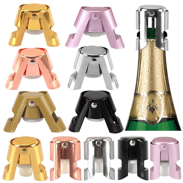 Musserende Vinflaskekork Premium Mørk Rustfritt Stål Champ