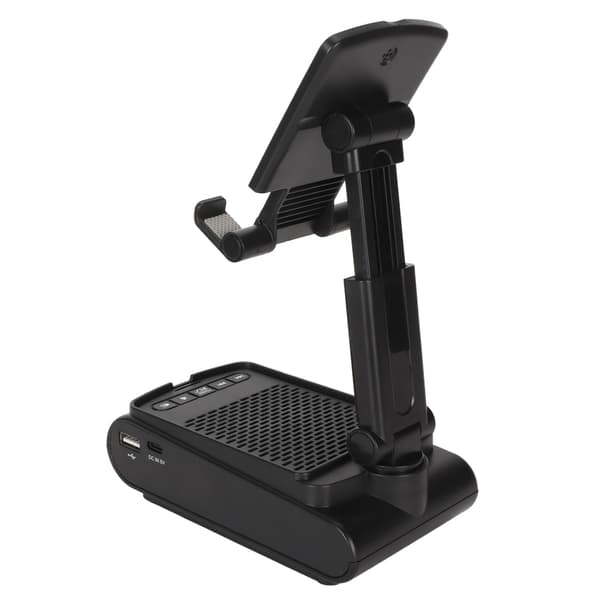 F25 Mobile Phone Stand Wireless Speaker Non-slip Foldable Adjustable Phone Holder Speaker with Charging Function for Mobile Phones Tablets