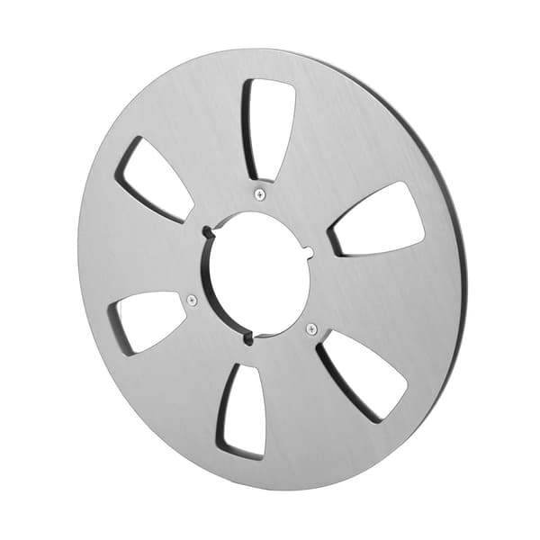 1/4 10,5 tommer tom opsamlingsrulle 6 huller aluminiumslegering universal åbningsmaskindel lydbånd opsamlingsrulle sølv