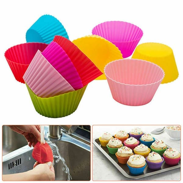 24-pak Silikone Muffinsform Bageform Muffinsæt (Sort)