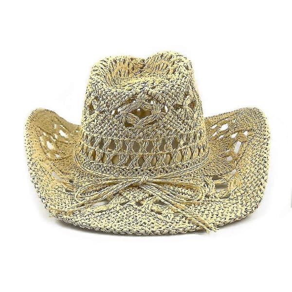 Håndlavet Cowboyhat med Bred Skygge til Kvinder/Mænd - Perfekt til Sommerstrand og Sol