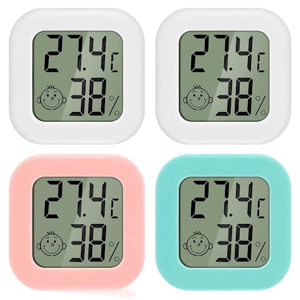 4 stk Mini LCD Digitalt Innendørs Termometer Hygrometer