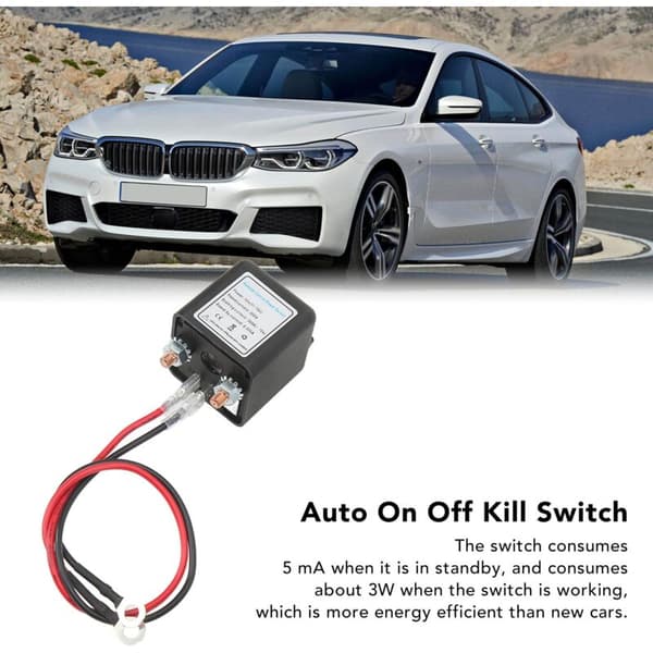 Remote Battery Disconnect Switch, DC 12V Car Power Switch, Anti-Theft, Main Power Switch with Remote Controlled Copper Terminal for Car (12V12