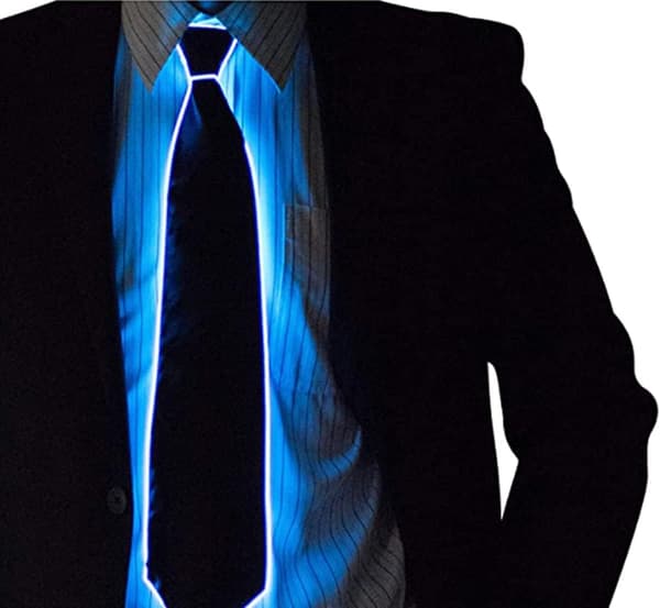 (Blå) LED-slips med lysende slips med glødende neon LED-slips LE