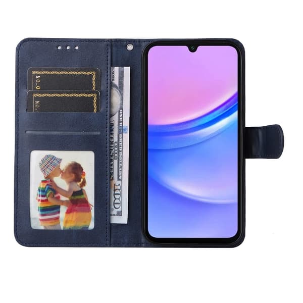 Samsung A17 Pung Etui - Læder Etui til A17/A16/A26 5G[JUN] Blå Blue Blå