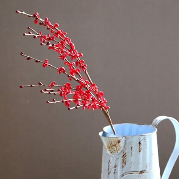 Red set of 10 artificial jasmine flowers with 75 cm long stems -