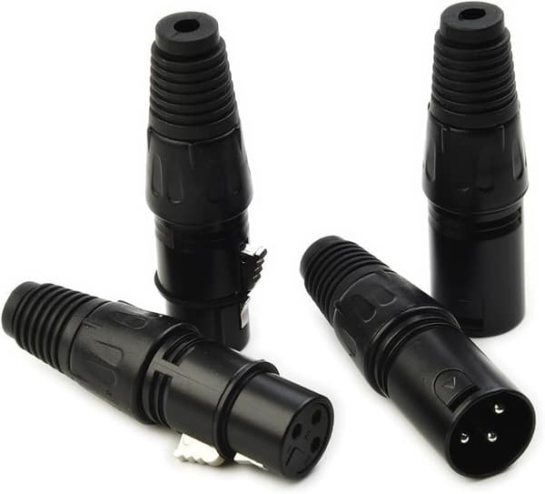 10-par XLR 3-bens han- og hunkonnektorer til mikrofonkabel til lydudstyr med messing