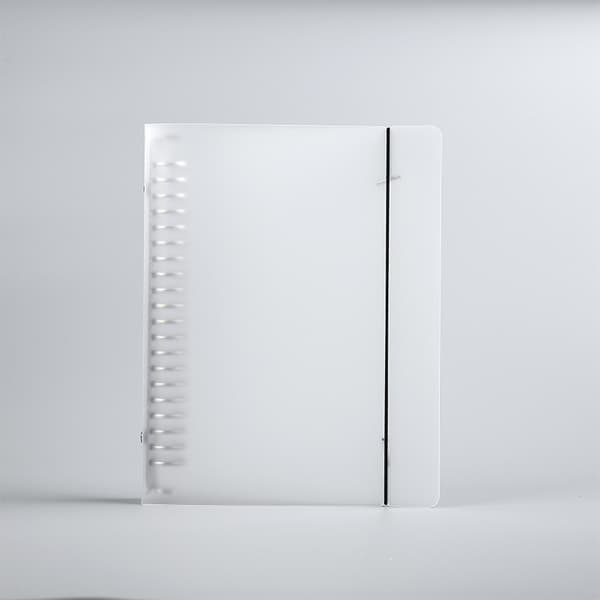 Transparent A5-pärm med 20 ringar