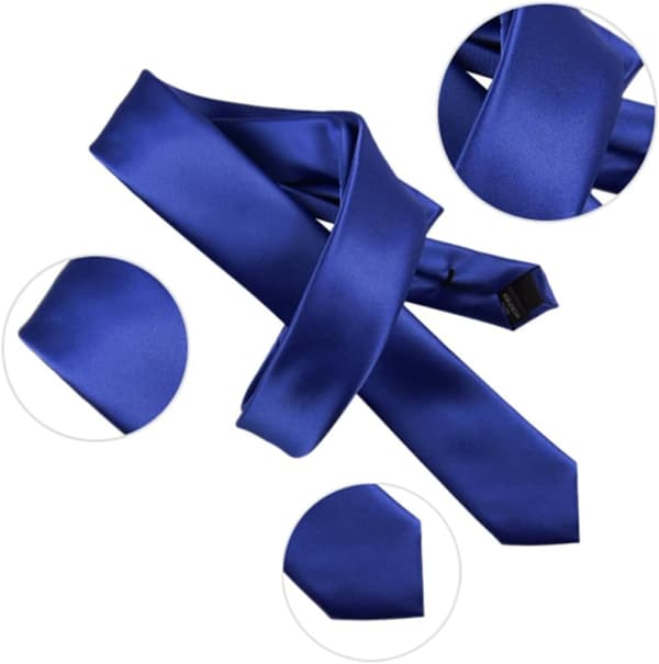 Satin Skinny Slips til Mænd til Kontor og Formel Brug