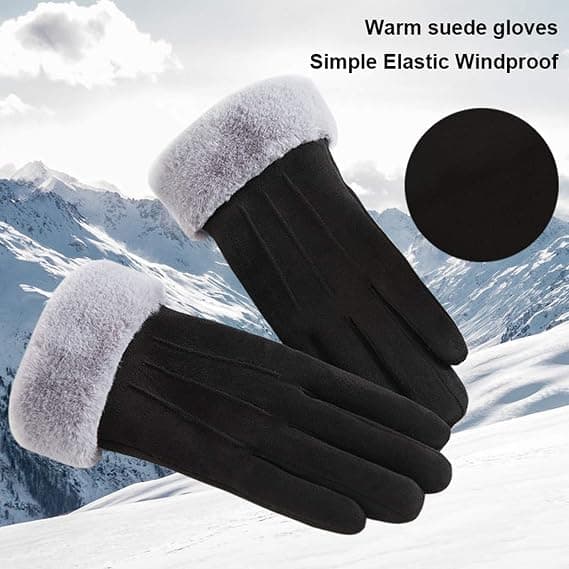 Handsker damer efterår og vinter touch screen plus fløjl varm su