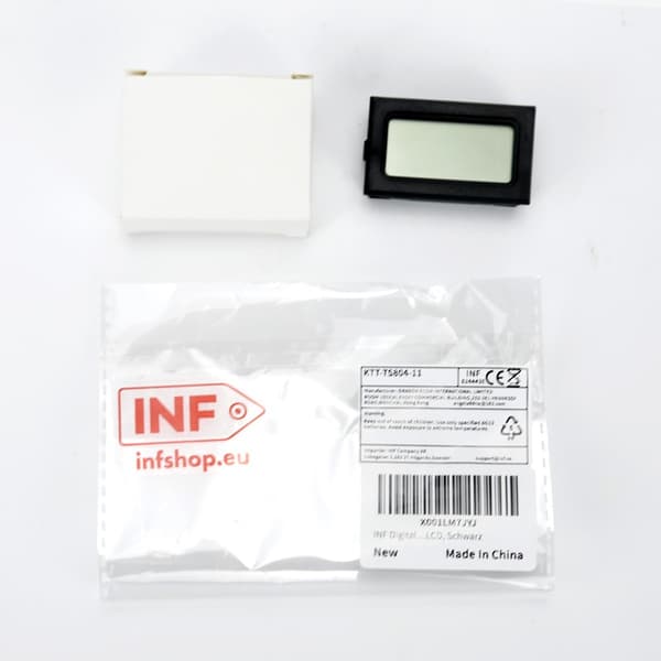 Mini LCD-kosteusmittari / lämpömittari harmaa