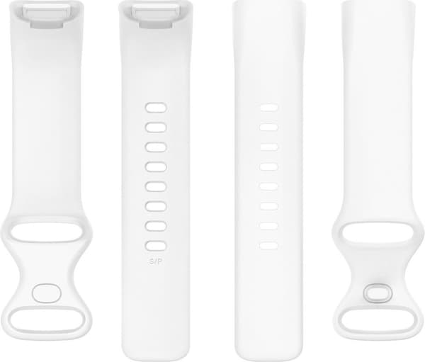 Luxury Large White Silicone Strap for Fitbit Charge 5 - Sport Band Replacement