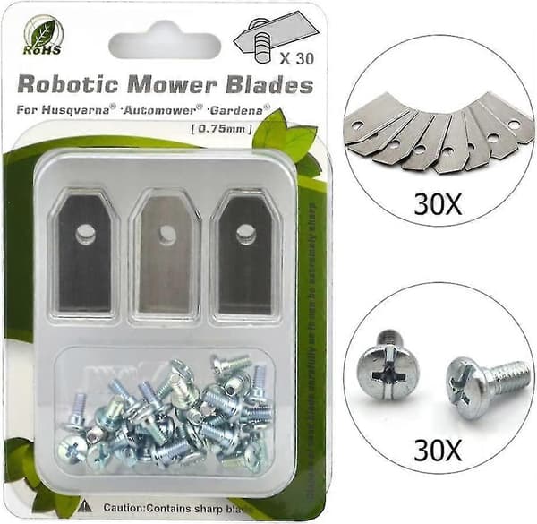 Robotplæneklipperblade 0,75 mm (30-pak) til Husqvarna Automower, Gardena