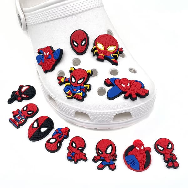 13 søte Spider-Man superhelt Crocs DIY PVC-skotilbehør