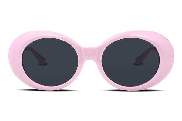 Vintage ovale solbriller unisex (rosa)