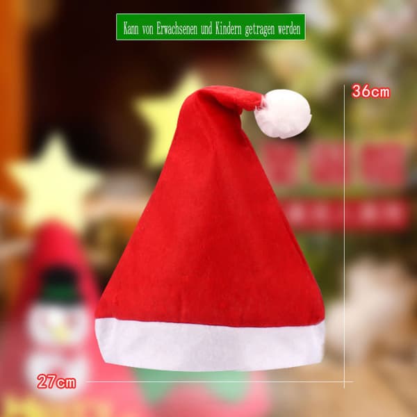 Julehat, julehat, julehat til voksne, blød plys julehat, klassisk julehat, julehat til voksne, julehat.