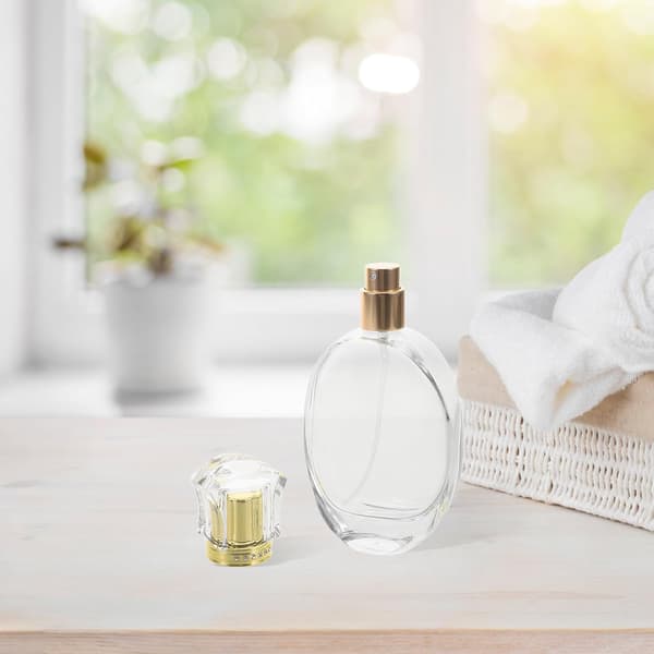 2 stk påfyllbare 50 ml glassparfymeflasker med finforstøver, bærbare reisespraybeholdere for påfyll av duft og prøveoppbevaring