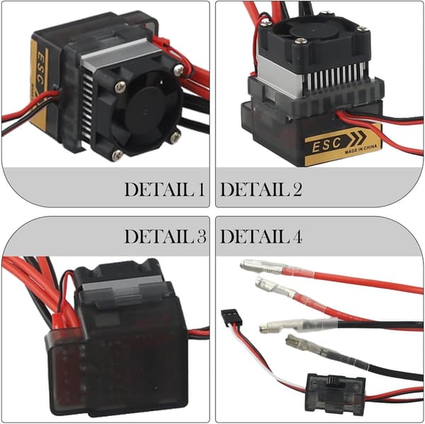 Høj 320A ESC børstemotor hastighed RC bil båd ydeevne dobbeltvejs controller, kompatibel med model