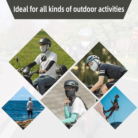 Sort sommerbalaclava sport motorcykel cykel UV-beskyttelse til