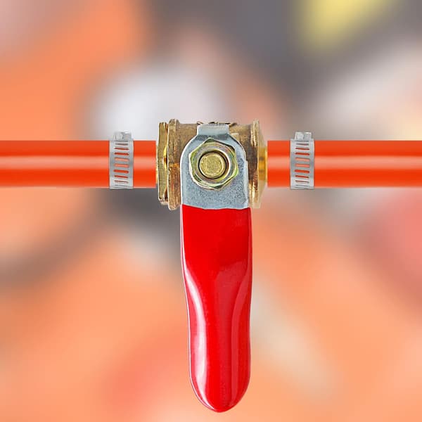 2 stk. kugleventil i messing afbryder 2 stk. 4\" 4 TOMMER 1/4" Hose ID