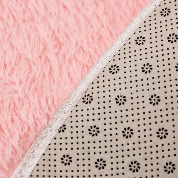 Prinsesse Telt Barnematte, Rosa Fluffy Matte for Jenter Slott, Heksagon
