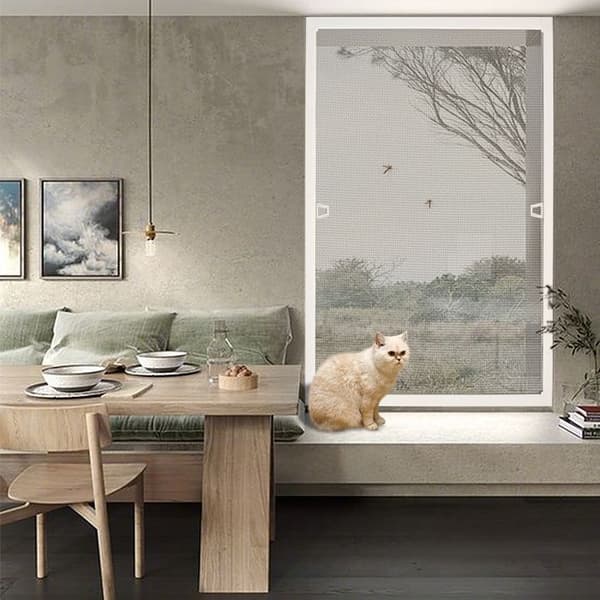 XMTECH 100x120cm Myggnet til vindue - Myggnet til vinduesramme - Hvid, 2 stk.