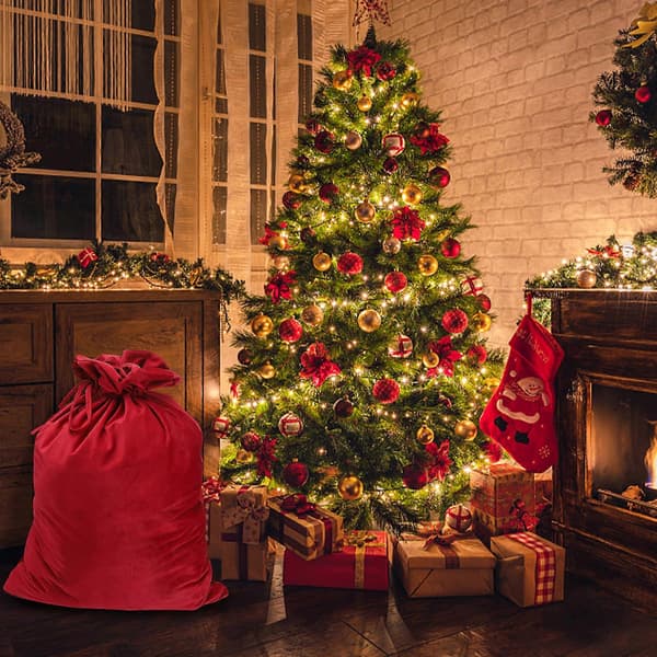 Christmas Gift Bag, Velvet Material
