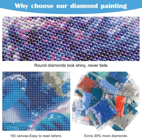 1 stk. diamantmalet komplet delfinmalet voksen nummer 5D Embr