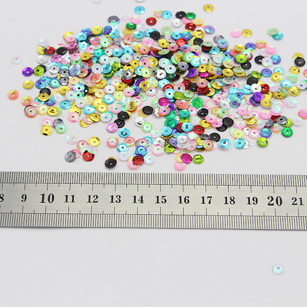 Glitter Sequin Set, 42 Colors, 5mm, 5g per Compartment