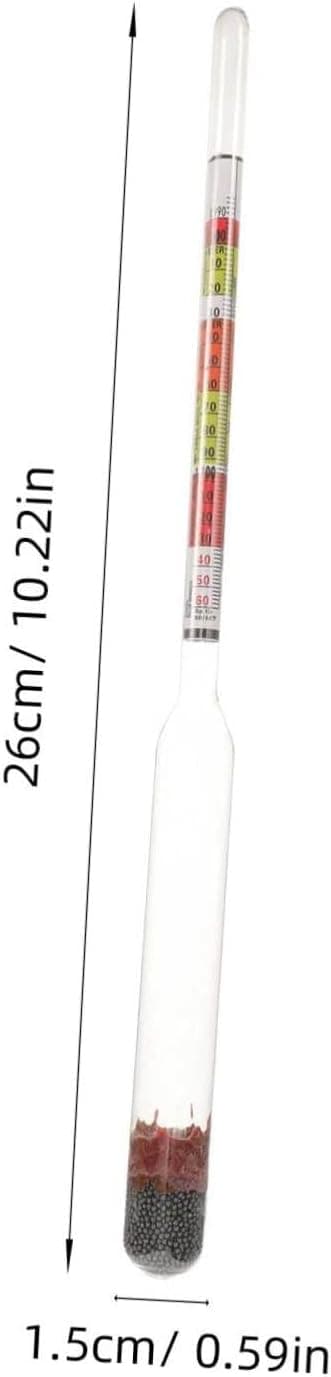 Alcohol Hydrometer for Wine and Spirits 0.980-1.050 Glass Alcohol Tester Accurate Measuring Tool