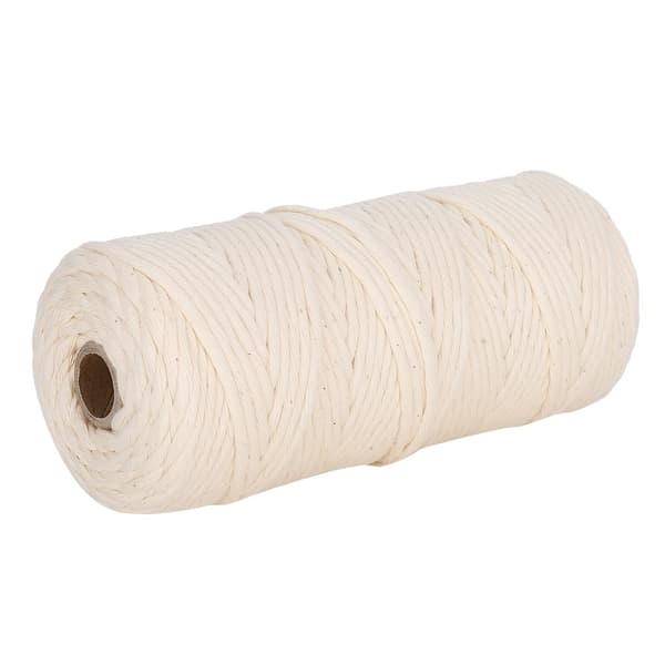 100m bomullstau 3mm enkelt tvunnet bomullsmakramégarn for DIY-håndverk