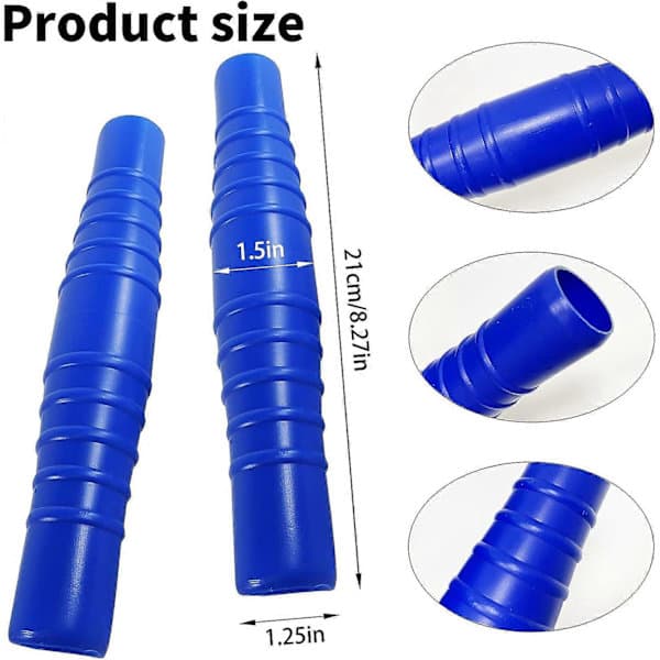 2 kpl pitkä letkuliitin, valkoinen pitkä letkuliitin 32-38mm uima-altaan letkulle