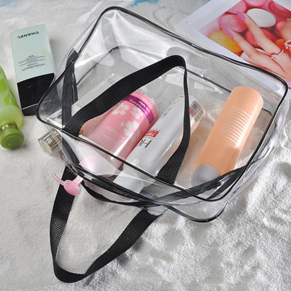 3-pack Genomskinliga Transparenta Toalettväskor Makeup-väska transparent