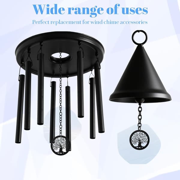Erstatningsvindfanger, klokkespilldeler svart designornament