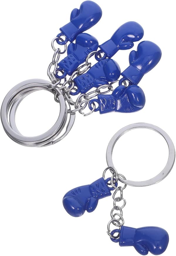Set Handskar Ring Mini Nyckelring Boxning, Zink 4st Legering Nyckelberlock Sport