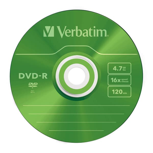 VERBATIM DVD-R 4,7GB 5-pakning Slim Case