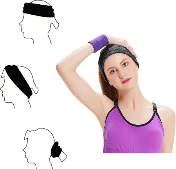 Sportpannband för män och kvinnor, elastiskt, halkfritt