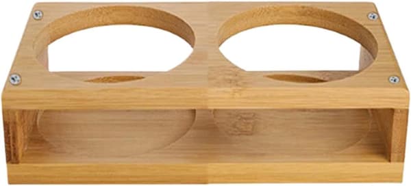 Glass Beverage Tray, Dual Compartment Serving Organizer, Versatile Cup Storage Rack, Kitchen Display Stand, Bedroom Spice Jar and Drink Holder, Acc