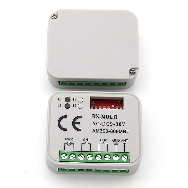 Universal Garage Door Remote Receiver 433/868MHz, 9-30V AC/DC