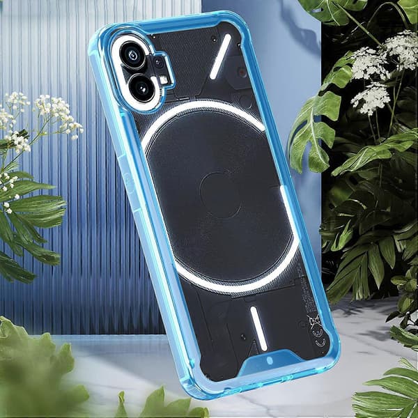 For Nothing Phone 1 Acrylic + TPU Clear Protective Phone Case Blue Blue