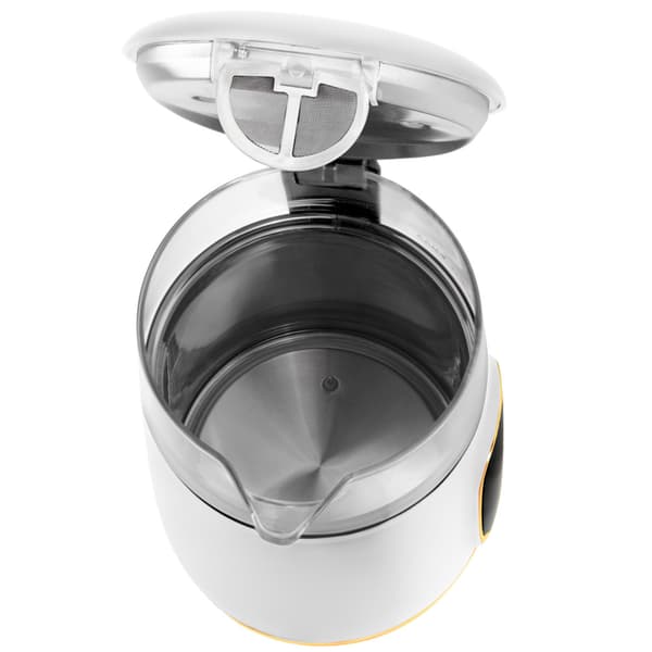 Vattenkokare LED med temperaturkontroll 1,7L - Vit Transparent, Guld, Vit