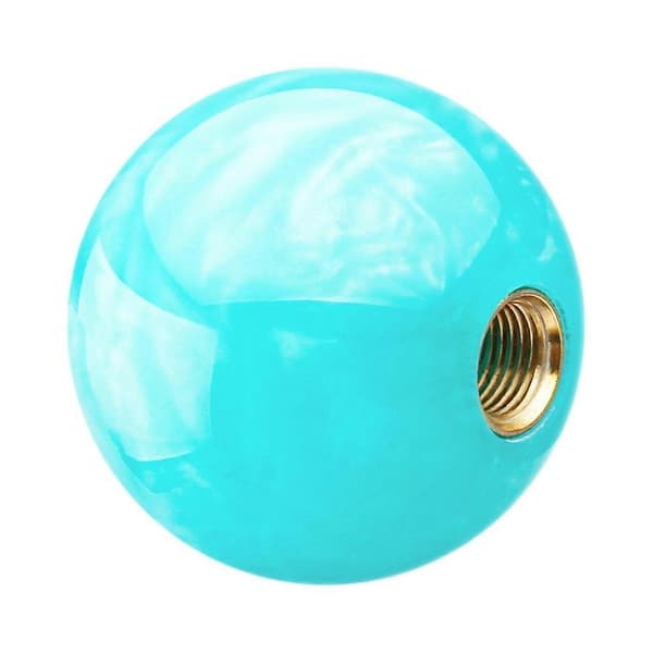 Bilmodificeret marmorstjerne gearskifteknop med adapter Lyseblå Light Blue