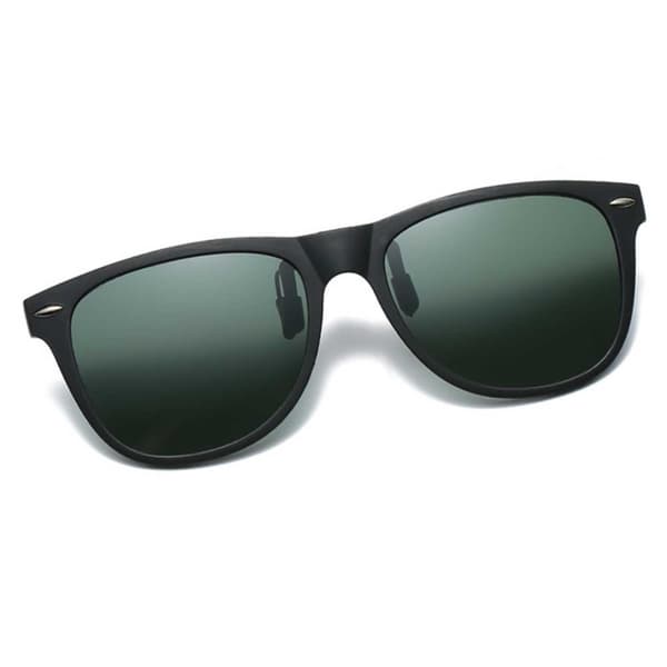 Polariserade Wayfarer Clip On Solglasögon Flip Up Grön